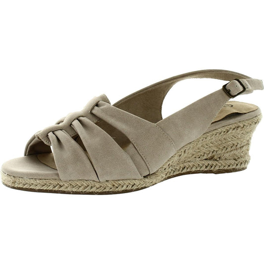 Bella Vita Women's Cheerful Wedge Sandal, Natural Linen Print, 7.5 X-Wide