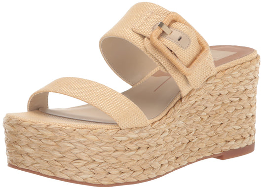 Dolce Vita Women's Thorin Heeled Sandal, Natural Raffia, 9.5